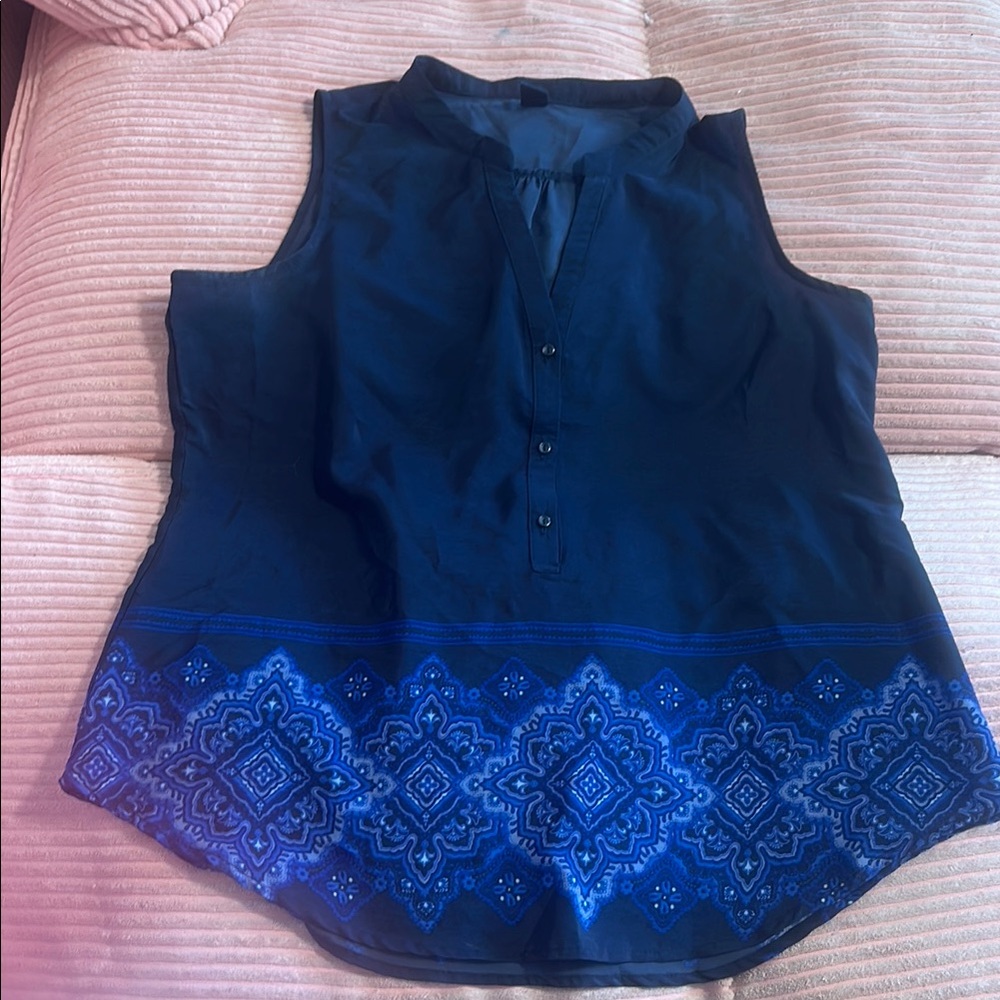 Navy Blue Sleeveless Women's Top